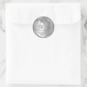 Sparkle Dank u Silver Drijvende glitter Ronde Sticker (Tas)