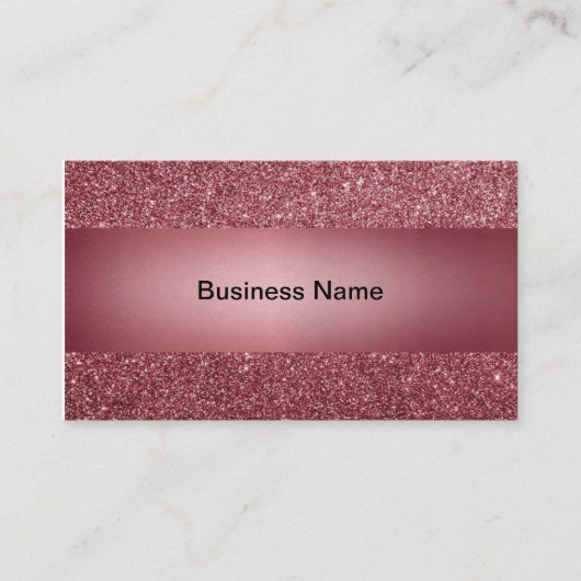 Sparkle Dazzle Roos Roze Visitekaartje (Voorkant)