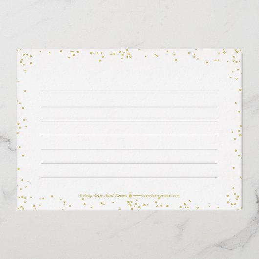 Sparkle Delight Folie Afstuderen Hartelijk dank vo Folie Uitnodiging (Achterkant)