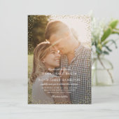 Sparkle Delight Photo Wedding Invitation SDE Bedankkaart (Staand voorkant)