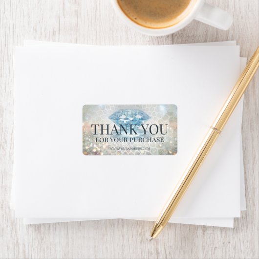 Sparkle Diamond Jewelry Designer Dank u Sticker (Insitu)