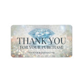 Sparkle Diamond Jewelry Designer Dank u Sticker (Voorkant)