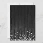 Sparkle Diamond Silver Black Sweet 16 Invite Kaart (Achterkant)