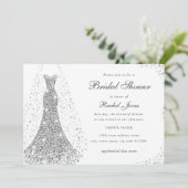 Sparkle Diamond Wedding Dress Vrijgezellenfeest Kaart (Staand voorkant)
