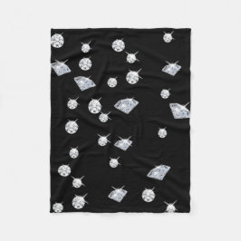 Sparkle Diamonds Fleece Deken