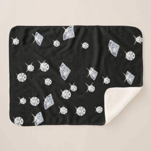 Sparkle Diamonds Sherpa Deken (Voorkant (horizontaal))