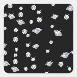 Sparkle Diamonds Vierkante Sticker