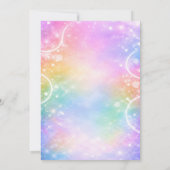 Sparkle Disco Ball Pastel Rainbow Second Birthday  Kaart (Achterkant)