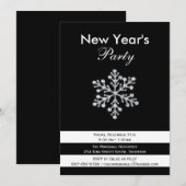 Sparkle & Drama Nieuwjaarsfeest Uitnodiging (Voorkant / Achterkant)