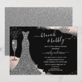 Sparkle Dress Brunch en Bubble Vrijgezellenfeest Kaart (Voorkant / Achterkant)