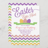 Sparkle Easter Egg Hunt verjaardag Uitnodiging (Voorkant / Achterkant)