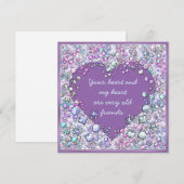 Sparkle edele edeledeledelgemalen hartritme feestdagenkaart (Voorkant / Achterkant)