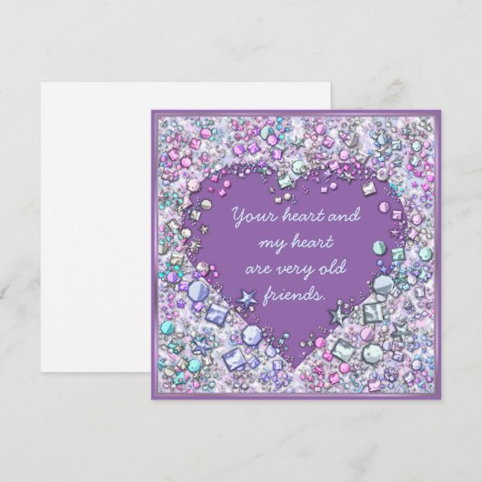 Sparkle edele edeledeledelgemalen hartritme feestdagenkaart (Voorkant / Achterkant)