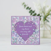 Sparkle edele edeledeledelgemalen hartritme feestdagenkaart (Staand voorkant)