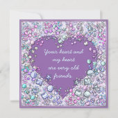 Sparkle edele edeledeledelgemalen hartritme feestdagenkaart (Voorkant)