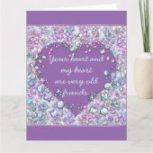 Sparkle edele edeledeledelgemalen hartritme kaart (Voorkant)