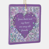 Sparkle edele edeledeledelgemalen hartritme keramisch ornament (Rechts)