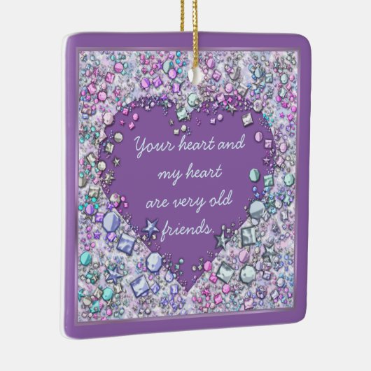 Sparkle edele edeledeledelgemalen hartritme keramisch ornament (Rechts)