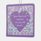 Sparkle edele edeledeledelgemalen hartritme keramisch ornament (Links)