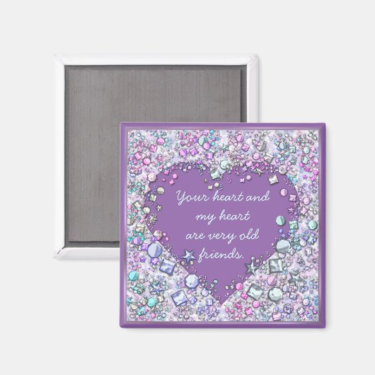 Sparkle edele edeledeledelgemalen hartritme magneet (Voorkant / Achterkant)