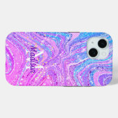 Sparkle eenhoorn regenboog meisjesachtige marmeren Case-Mate iPhone case (Achterkant (horizontaal))