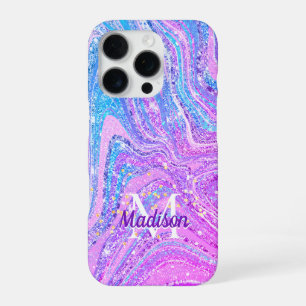 Sparkle eenhoorn regenboog meisjesachtige marmeren iPhone 16 pro hoesje