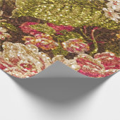 Sparkle Effect Floral Brocade Cadeaupapier (Hoek)