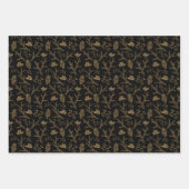 Sparkle Elegant Zwart Goud Vakantie Luxe Vibe Inpakpapier Vel (Voorkant 3)