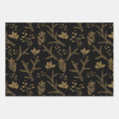 Sparkle Elegant Zwart Goud Vakantie Luxe Vibe Inpakpapier Vel (Voorkant)