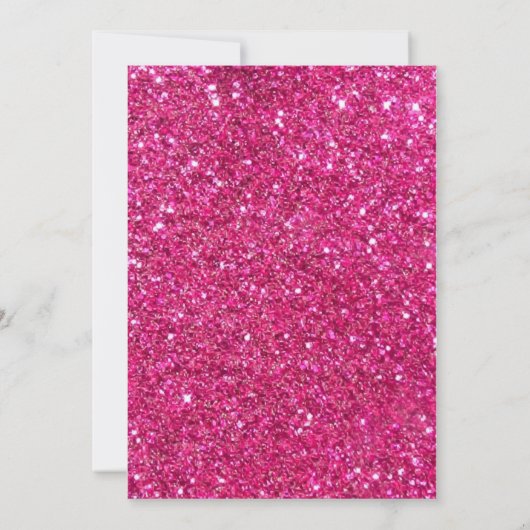 Sparkle en Glamour Girly Glitter verjaardag Kaart (Achterkant)