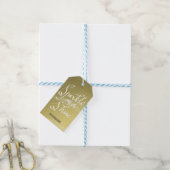 Sparkle en glans handgeschreven script gouden vaka cadeaulabel (Met Touw)