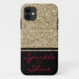 Sparkle en Shine Faux Glitter iPhone 11 Hoesje