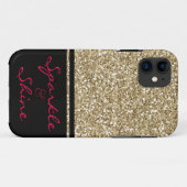 Sparkle en Shine Faux Glitter Case-Mate iPhone Case (Achterkant (horizontaal))