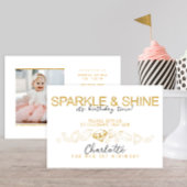 Sparkle en Shine Gem Verjaardag Uitnodiging