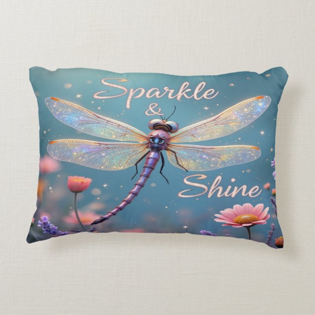 Sparkle en Shine - Inspirerend Motivatie Accent Kussen (Achterkant)
