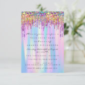 Sparkle en Shine met Rainbow Glitter Drip Bridal Kaart (Staand voorkant)