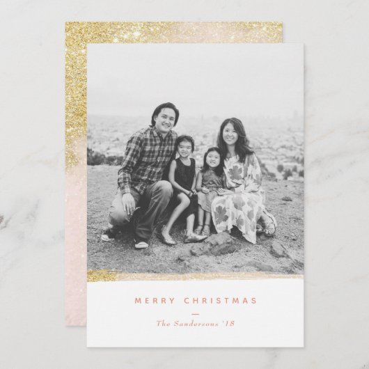 Sparkle en Shine Nep Glitters Feestdagenkaart (Voorkant / Achterkant)