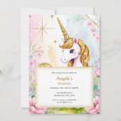 Sparkle en Shine Unicorn Verjaardag Meisjes Kaart (Voorkant)