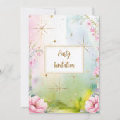 Sparkle en Shine Unicorn Verjaardag Meisjes Kaart (Achterkant)