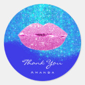 Sparkle en Vier met Sweet 16th -Bridal Pink Ronde Sticker (Voorkant)