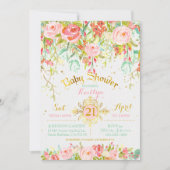 Sparkle Enchanted Secret Garden Baby shower Kaart (Voorkant)