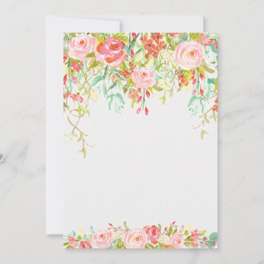 Sparkle Enchanted Secret Garden Baby shower Kaart (Achterkant)