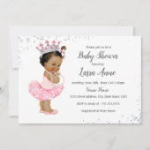 Sparkle Etnische Prinses Roze Baby shower Kaart (Voorkant)