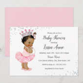Sparkle Etnische Prinses Roze Baby shower Kaart (Voorkant / Achterkant)