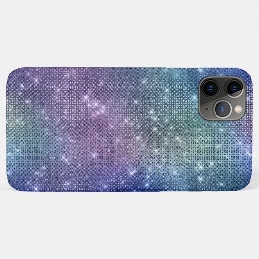 *~* Sparkle Faux Rhinestone Pink Denin Blue Case-Mate iPhone Case (Achterkant (horizontaal))