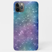 *~* Sparkle Faux Rhinestone Pink Denin Blue Case-Mate iPhone Case (Achterkant)