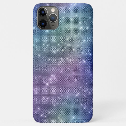 *~* Sparkle Faux Rhinestone Pink Denin Blue Case-Mate iPhone Case (Achterkant)