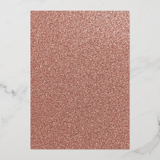 Sparkle Floral Blush Roze Echte Roos Gouden Bruilo Folie Uitnodiging (Achterkant)