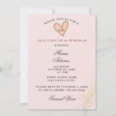 Sparkle Formele roze en Gouden Updo Kaart (Achterkant)