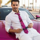 Sparkle fuchsia stropdas